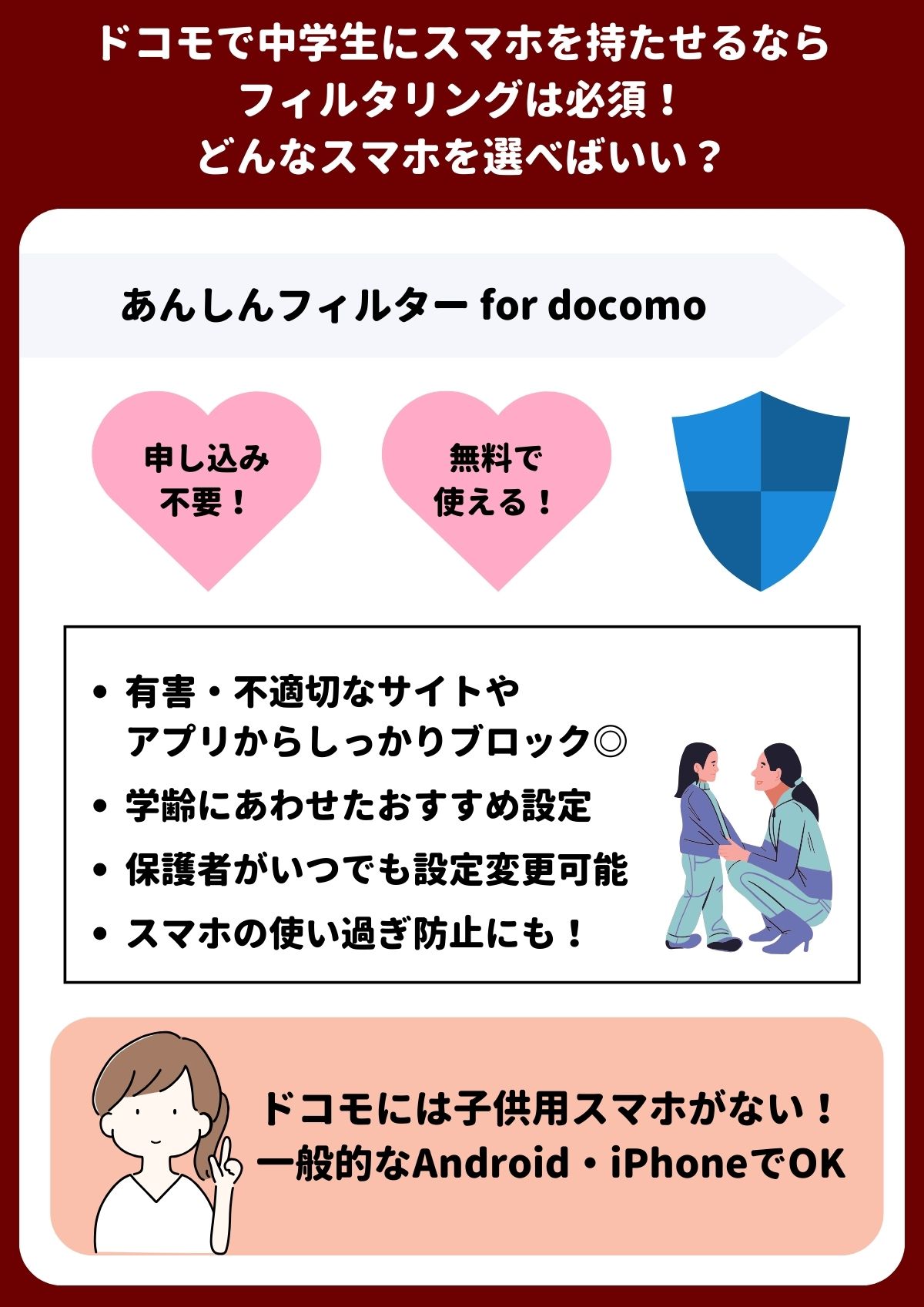 ドコモ　中学生　スマホ